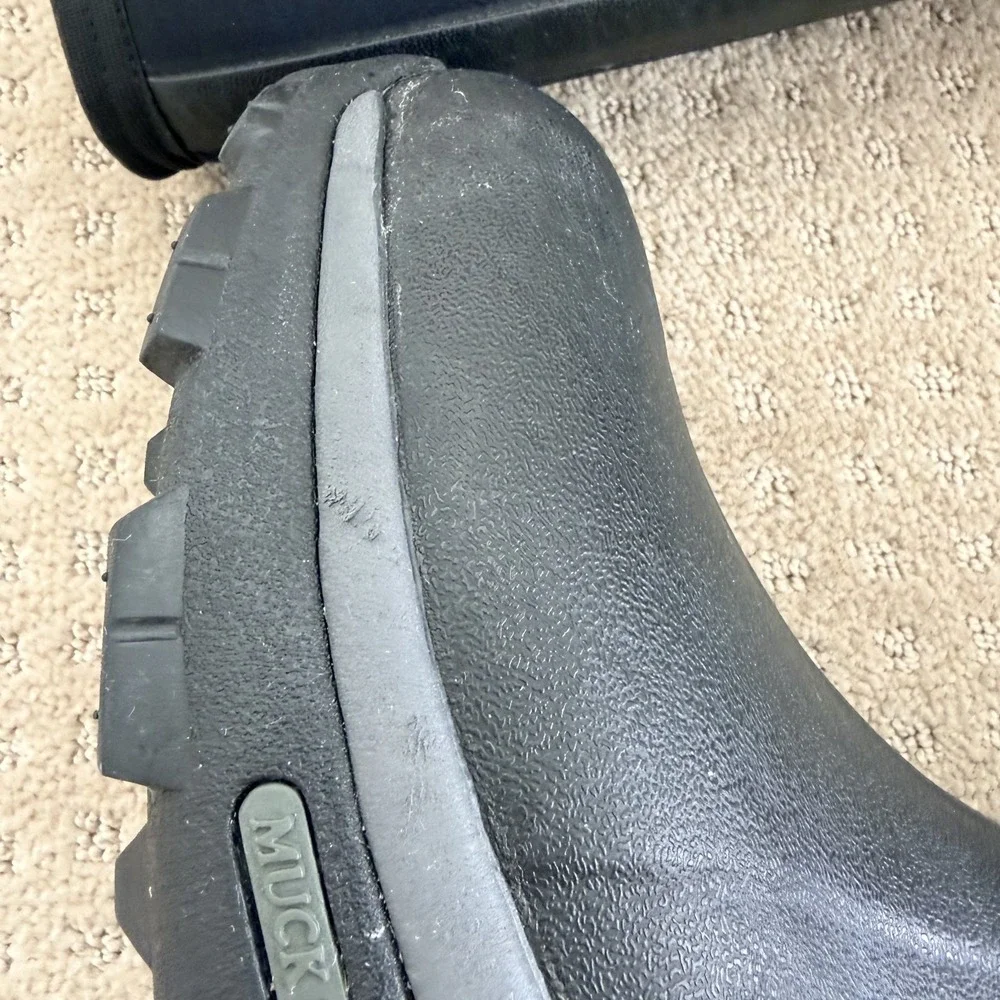 Muck Boot Arctic Sport Pull on Boots M11 W12 Black Tall Waterproof  Soft Toe